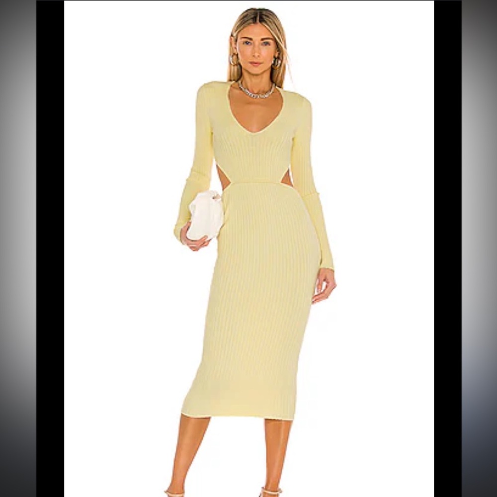 Camila Coelho Revolve Yellow Midi Dress